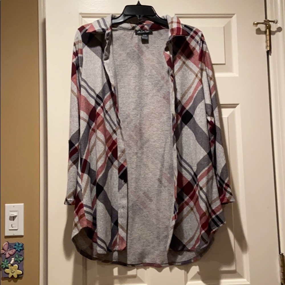 Long plaid flannel shirt/dress